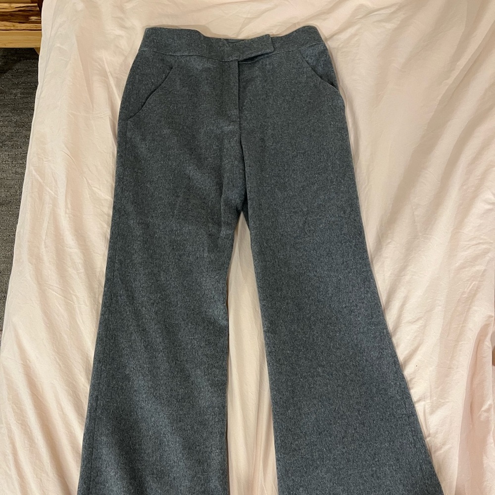 Veronica Beard Lebone Flared Soft Grey Wide Leg pants size 4